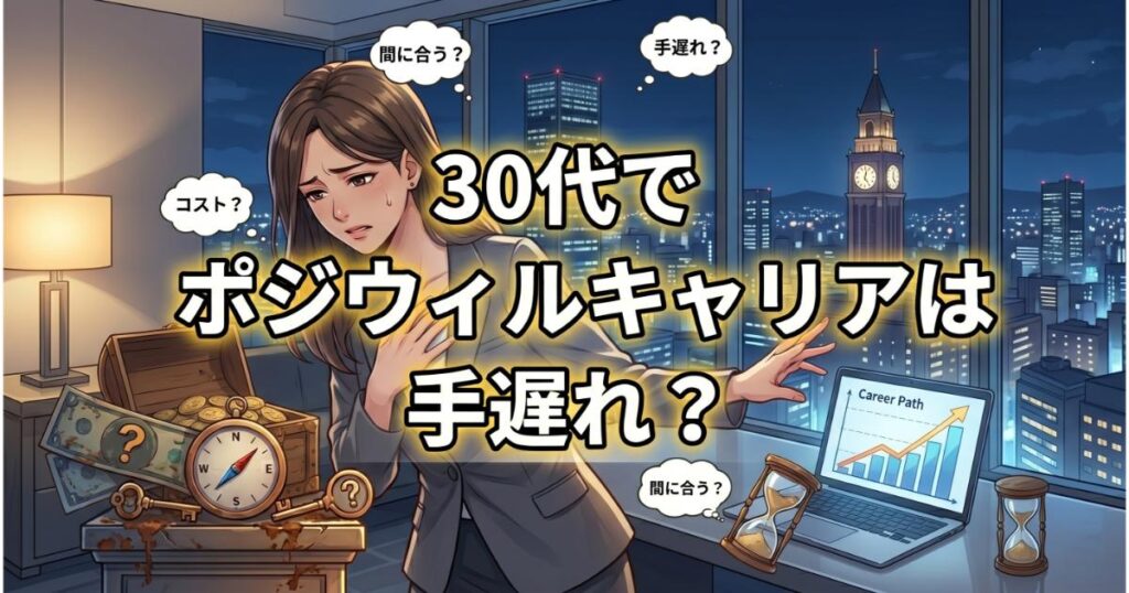 30代でポジウィルキャリアは手遅れ？市場価値を上げる“攻め”の転職戦略