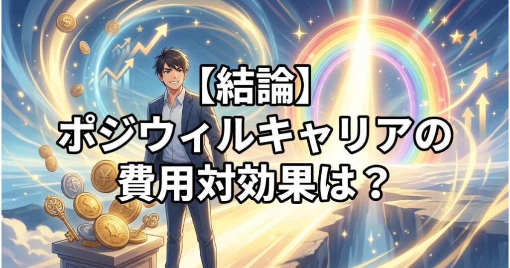 【結論】ポジウィルキャリアの費用対効果は？料金以上の価値を得る条件を解説