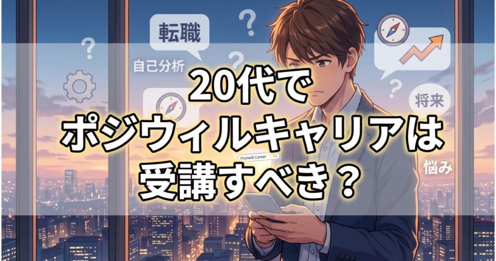 20代でポジウィルキャリアは受講すべき？若手の評判と成功事例を徹底解説