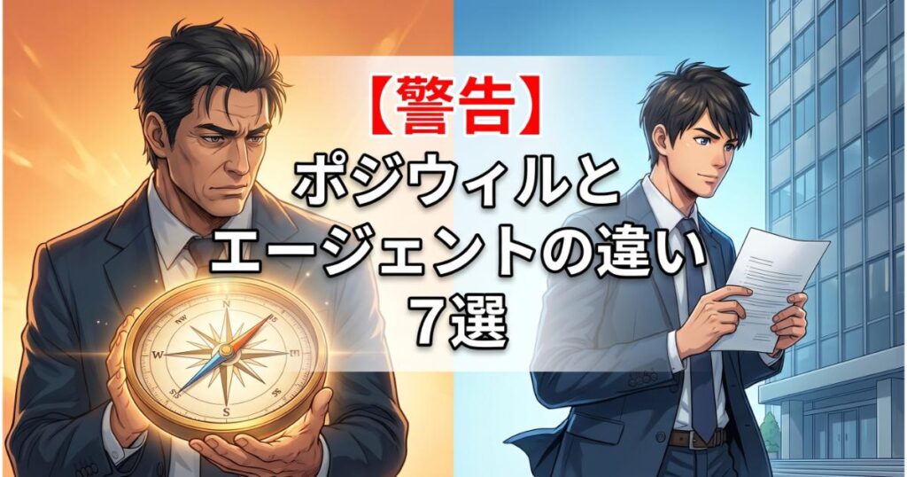 【警告】ポジウィルとエージェントの違い7選｜軸がない転職は「時間とメンタル」の浪費